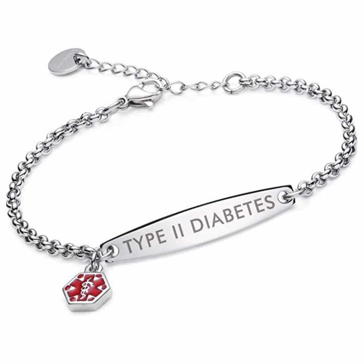 Women’s Diabetes Medical Alert Bracelet