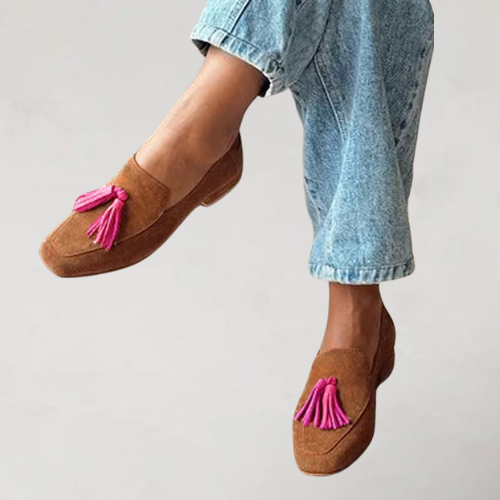 Monique | Colorblock Moccasins with Square Toe