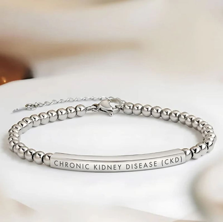 Women's Slim Chronic Kidney Disease Medical Alert Bracelet