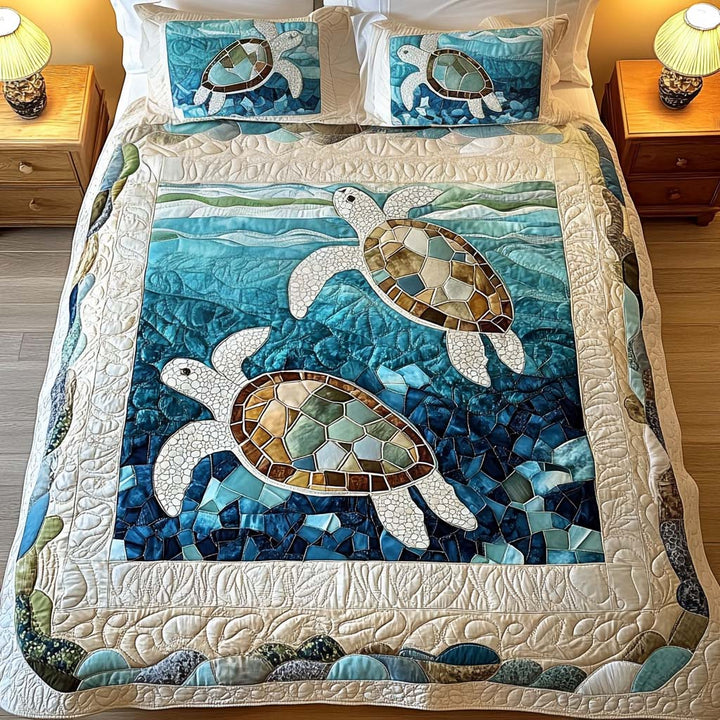 Turtle - 3-Piece Handmade Bedding Set