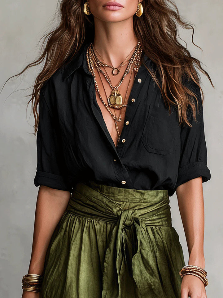 Martina - Elegant and Flowing One-Shoulder Maxi Dress