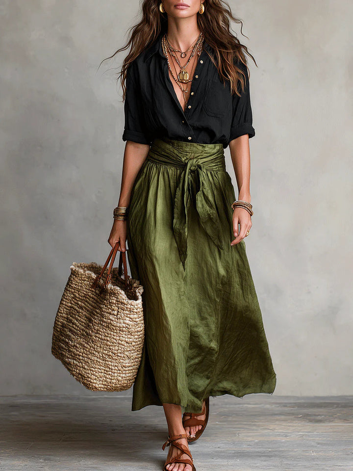 Martina - Elegant and Flowing One-Shoulder Maxi Dress