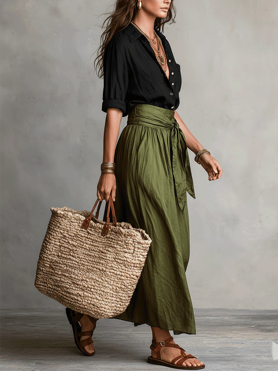 Martina - Elegant and Flowing One-Shoulder Maxi Dress