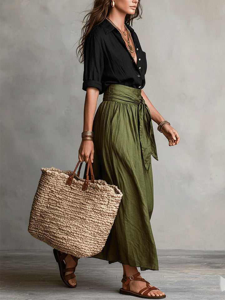 Martina - Elegant and Flowing One-Shoulder Maxi Dress