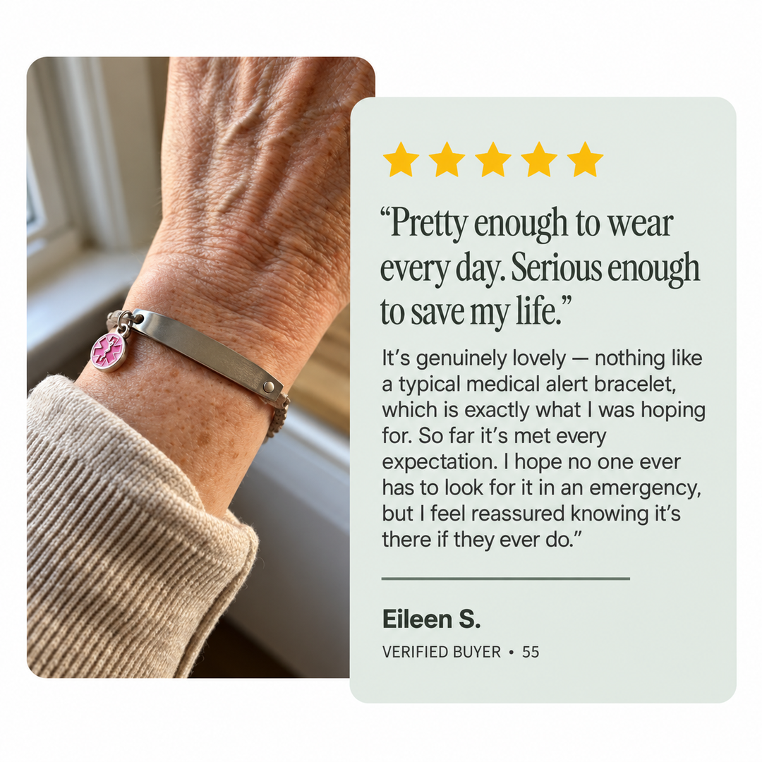 Women’s Blood Thinner Medical Alert Bracelet