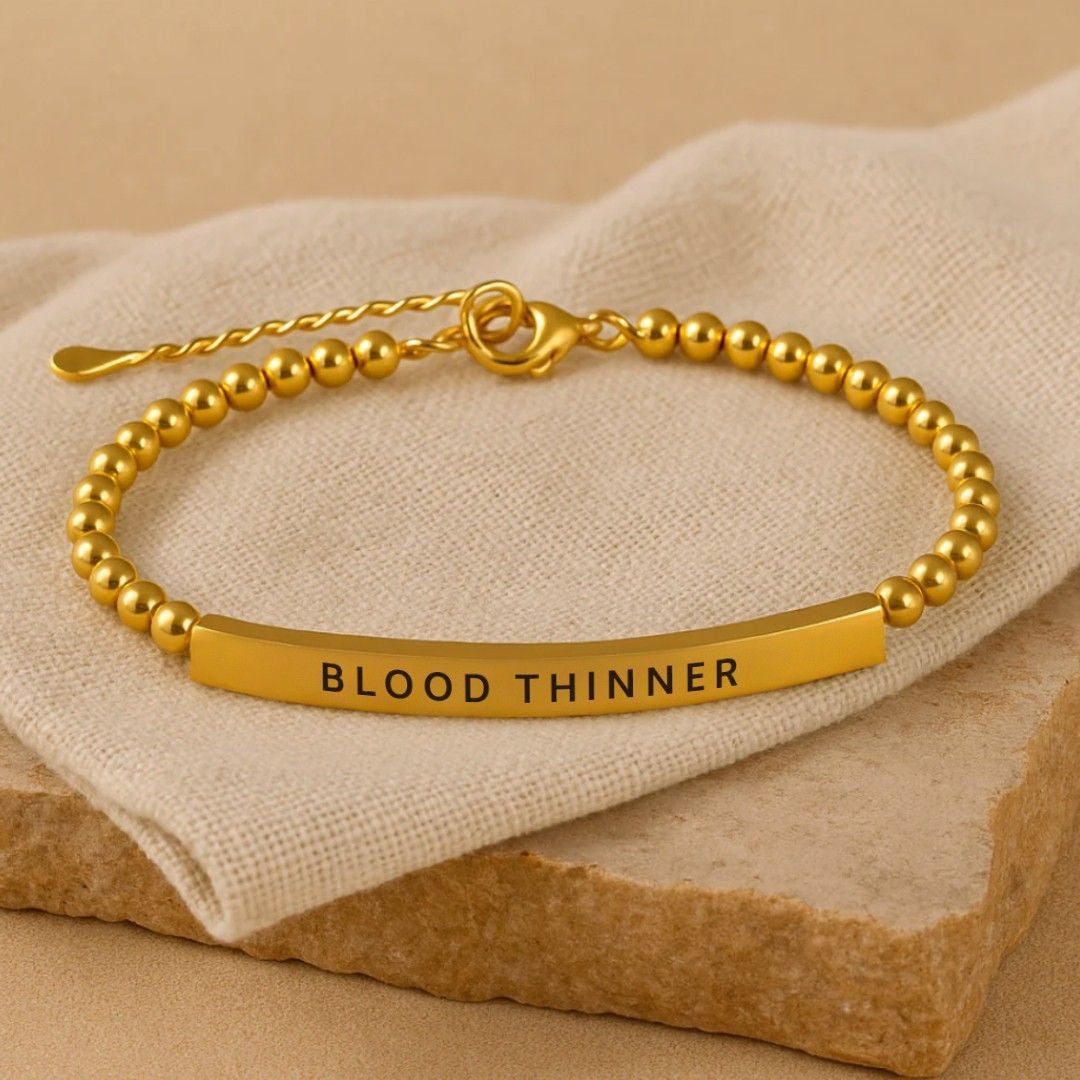 Women’s Slim Blood Thinner Medical Alert Bracelet