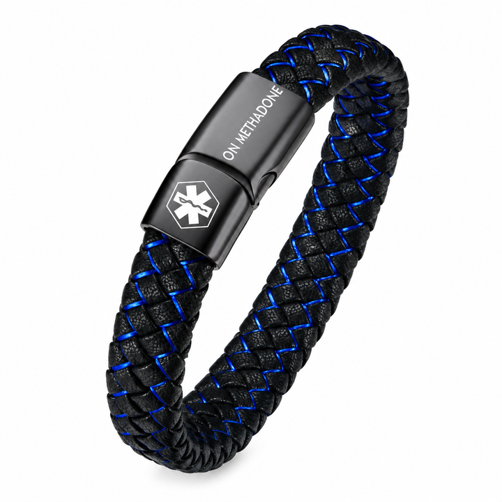 Men’s On methadone Medical Alert Bracelet