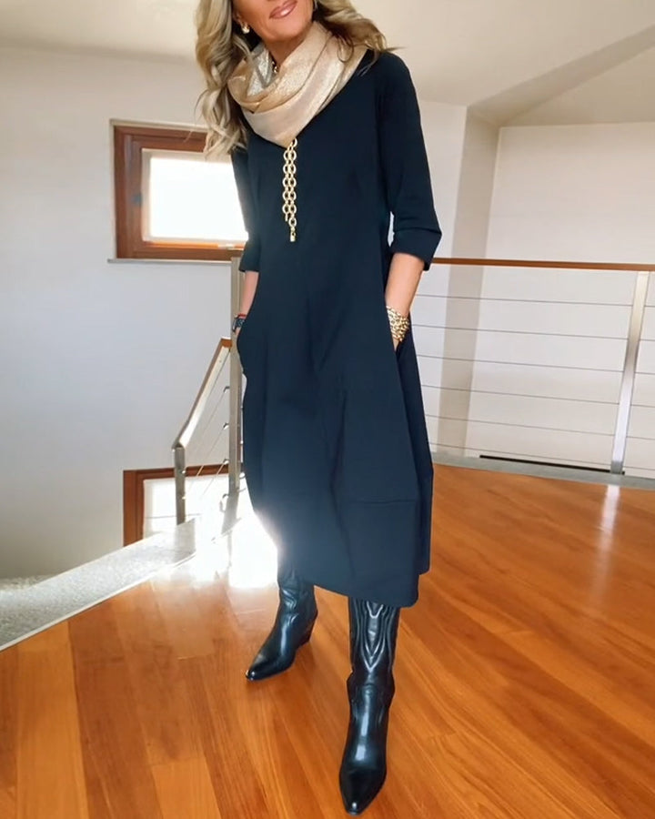 VALENTINA - Elegant Maxi Dress that Refines the Silhouette and Offers Daily Comfort