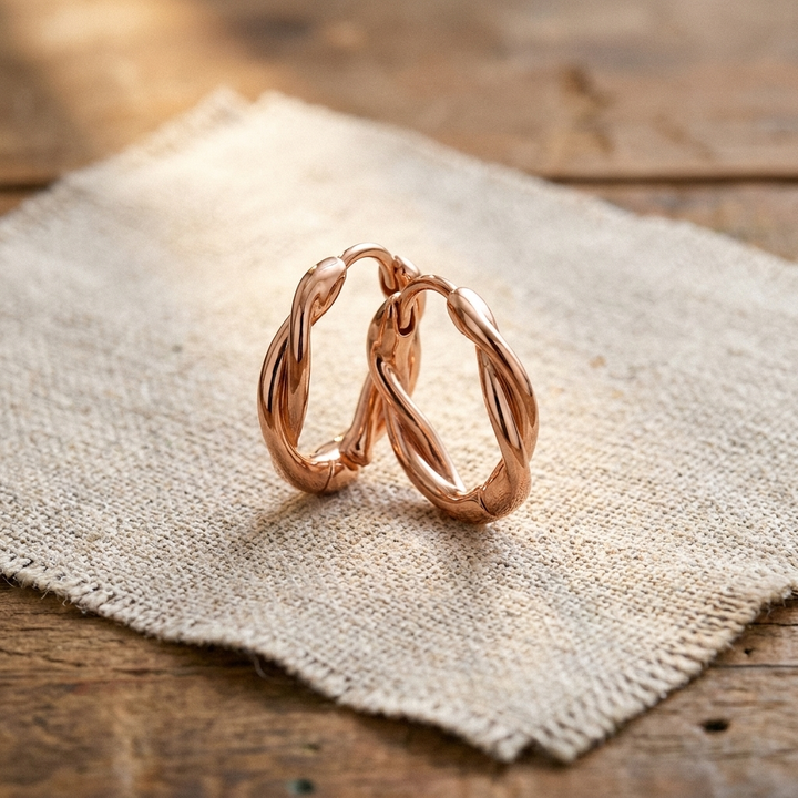 Lara Hoop Copper Earrings