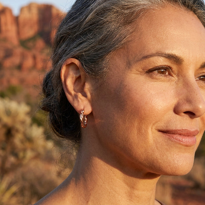 Lara Hoop Copper Earrings