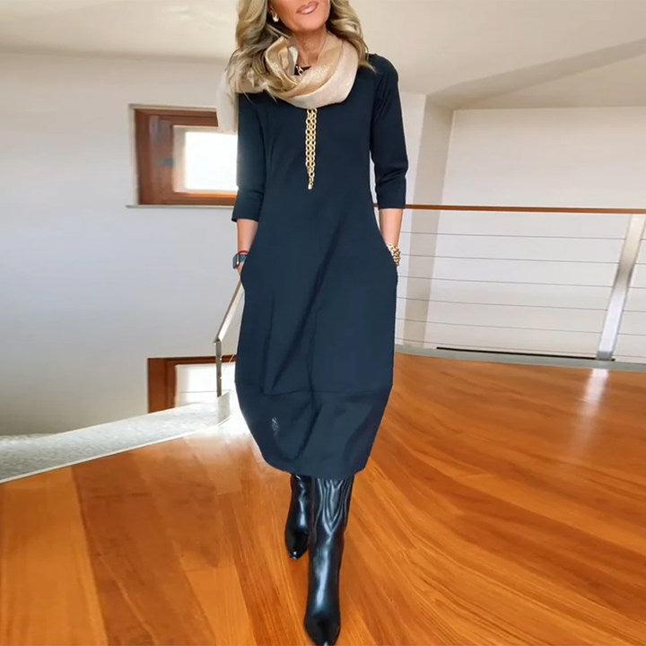 VALENTINA - Elegant Maxi Dress that Refines the Silhouette and Offers Daily Comfort