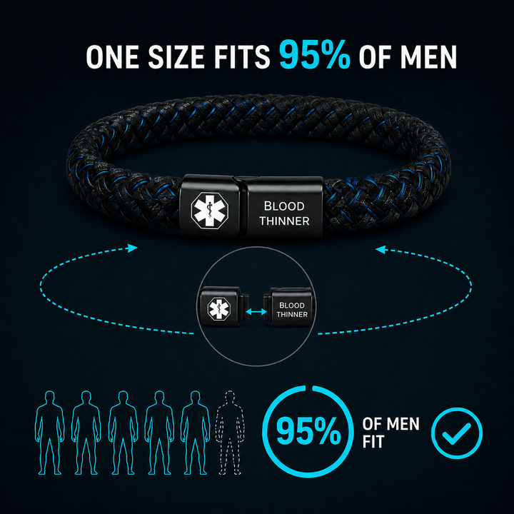 Men’s All Medical Conditions Medical Alert Bracelet