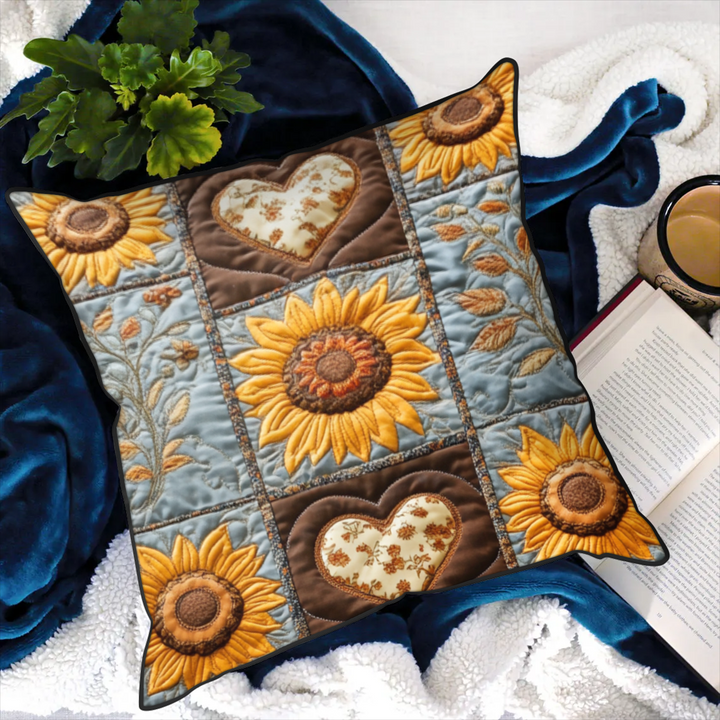 Sunflower Love - Handmade Pillowcase