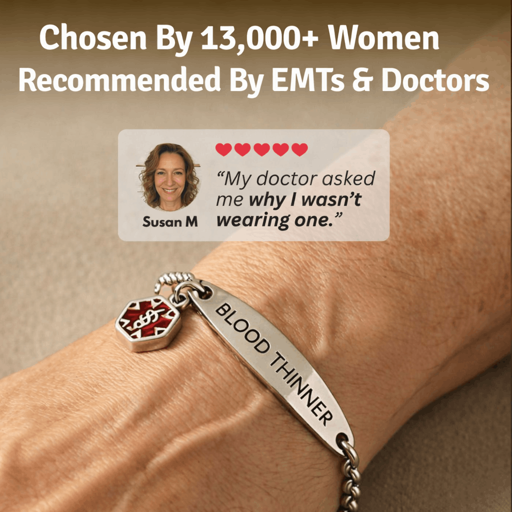 Women’s Blood Thinner Medical Alert Bracelet